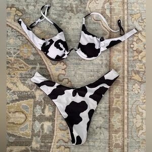 Cow Pattern Bikini Set